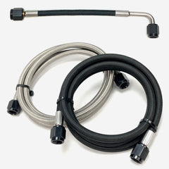 3AN Hose With 3AN Straight To 3AN 90 Degree Hose End (Sold By The Inch)
