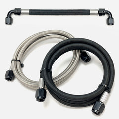 6AN Hose With 6AN 90 Degree To 6AN 90 Degree Hose End (Sold By The Inch)