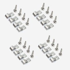 Stainless Steel 4AN Hose Clamps, Set Of 16