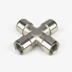 1/8 NPT Female To 1/8 NPT Female Cross Fitting