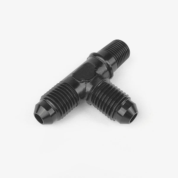 3 Way 4AN AN4 1/8 NPT Tee T Adapter Fitting Turbo Oil Feed Pressure