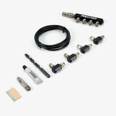 4 Cylinder Direct Port With Inline Distribution Block With Check Valve & Low Elbow Nozzle Holders (5/32" Nylon Tubing)