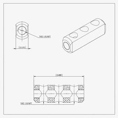 Six Port Inline Distribution Block