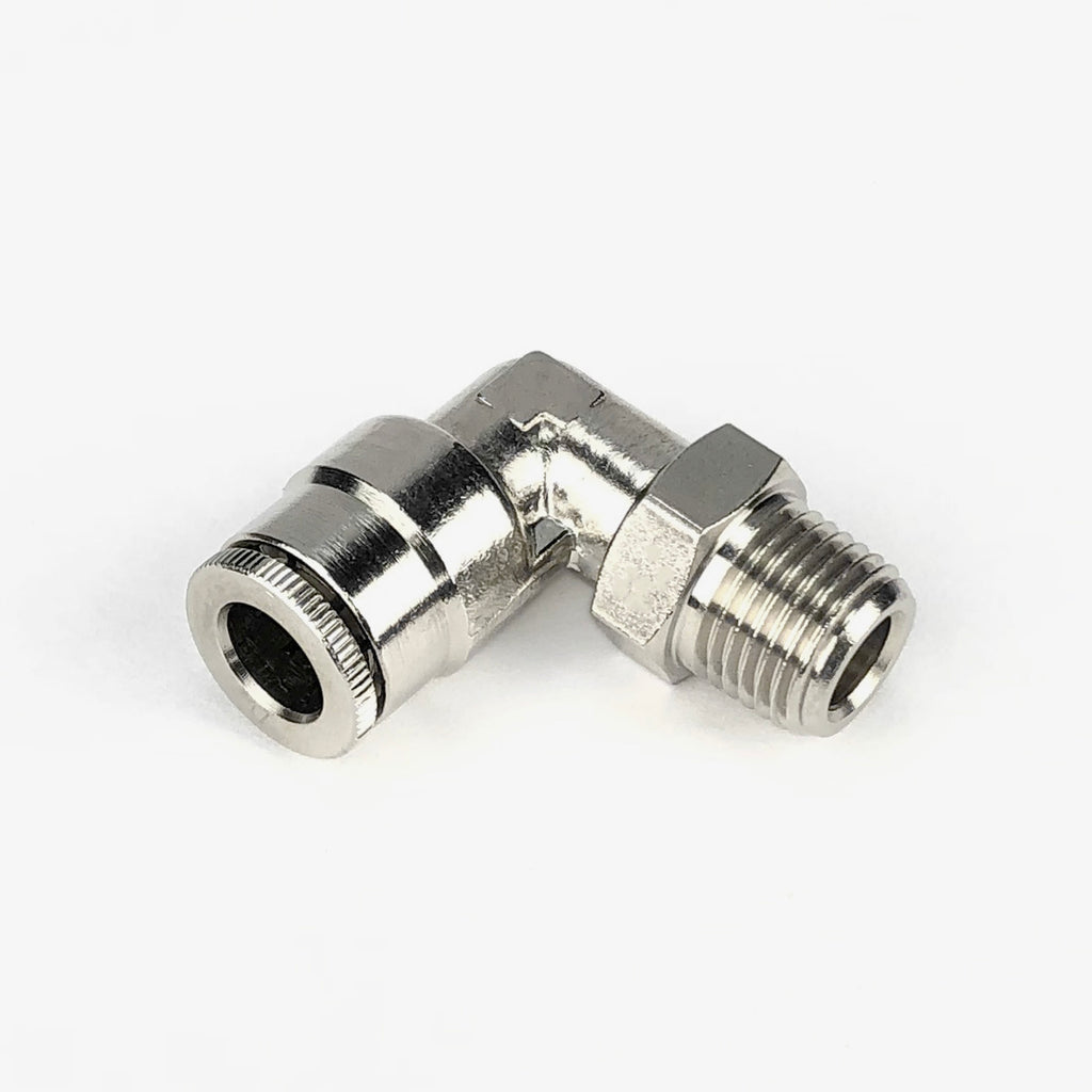5/32" Hose To 1/4 NPT Male Swivel Elbow Fitting