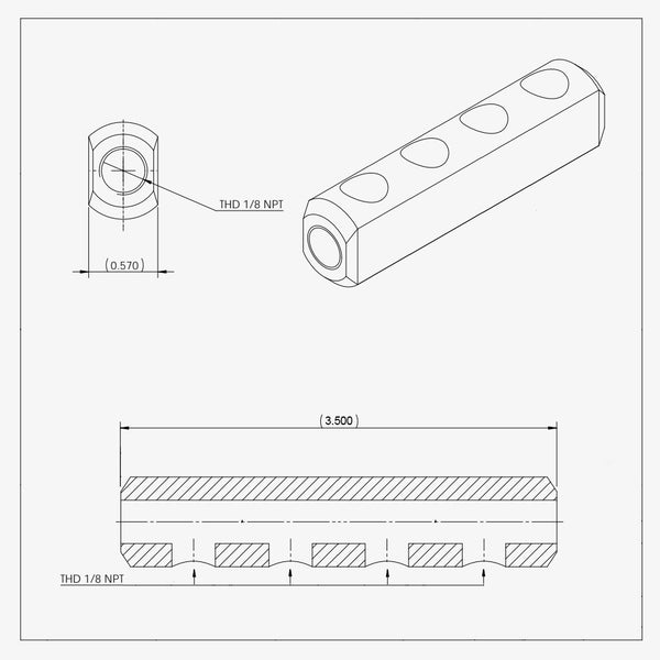 Four Port Inline Distribution Block – ProMeth